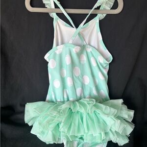 Circo Mint Green Polka Dot Kids One Piece Swim Suit with Mint Green Tutu